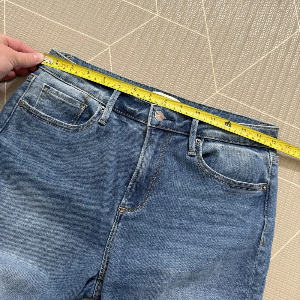 Driftwood Audrey Jeans W 28 L 29 Medium Wash Straight Leg Boho Stretch‎
